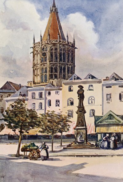 El Rin: Colonia (litografía en color) de Effie Jardine