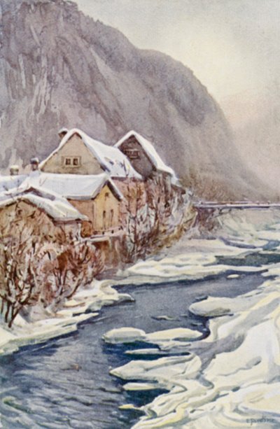 El Rin: Ragatz, El río Tamina (litografía en color) de Effie Jardine