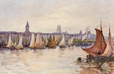 El Rin: Rotterdam (litografía en color) de Effie Jardine
