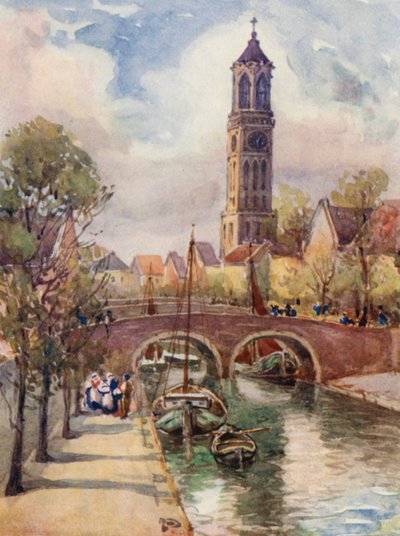 El Rin: Utrecht (litografía en color) de Effie Jardine