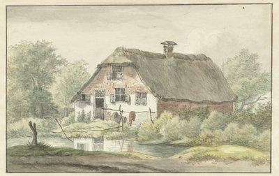 Casa de campo con techo de paja de Egbert van Drielst