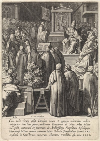 Canonización de Tomás de Aquino La vida de Santo Tomás de Aquino (título de la serie) de Egbert van Panderen