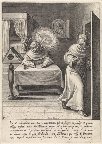 Tomás de Aquino y Buenaventura La vida de Santo Tomás de Aquino (título de la serie) de Egbert van Panderen