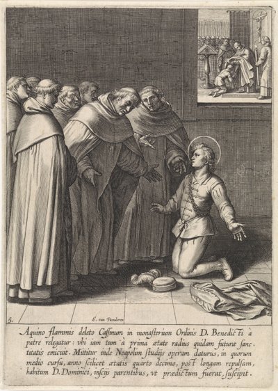 Tomás de Aquino se une a la Orden Dominicana La vida de Santo Tomás de Aquino (título de la serie) de Egbert van Panderen