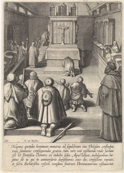 Tumba de Tomás de Aquino en Toulouse La vida de Santo Tomás de Aquino (título de la serie) de Egbert van Panderen