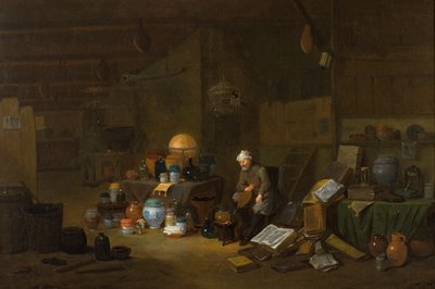 El Alquimista de Egbert van the Elder (studio of) Heemskerck
