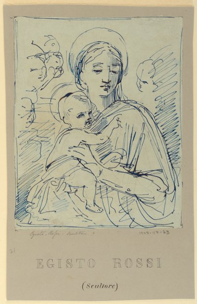 Madonna y el niño de Egisto Rossi