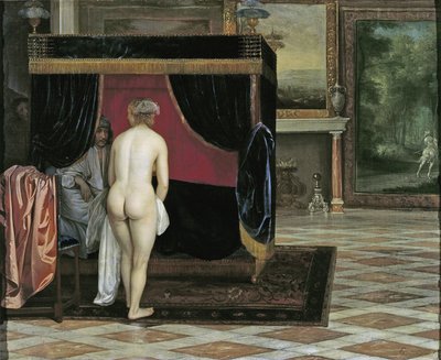 La esposa de Kandaules descubre el escondite de Gyges de Eglon van der Neer