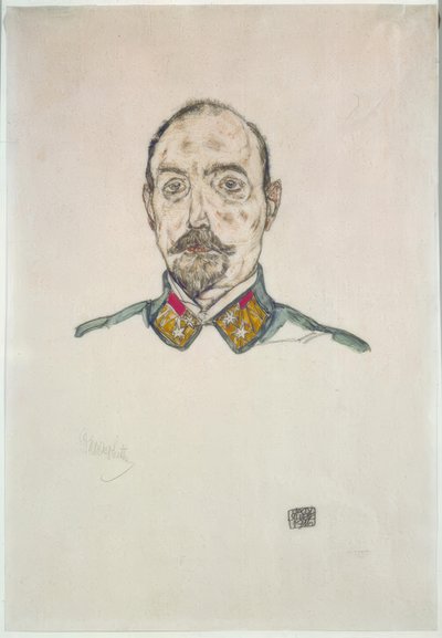 Oficial austriaco de Egon Schiele