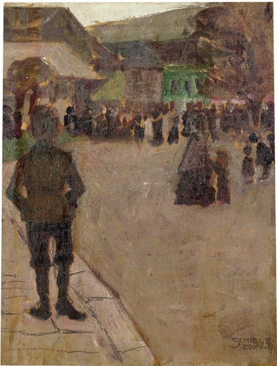 Antes del Leopolditag en Klosterneuburg, 1907 de Egon Schiele