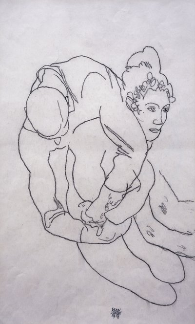 Siendo Abrazados de Egon Schiele