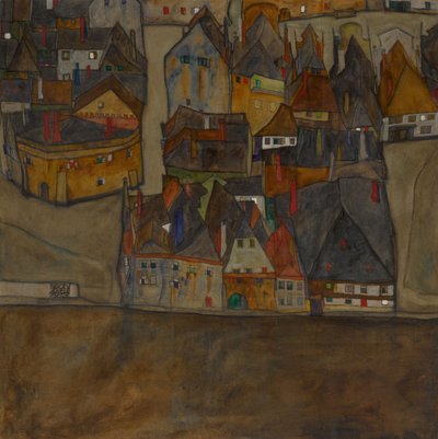 Ciudad al atardecer La pequeña ciudad II, 1913 de Egon Schiele