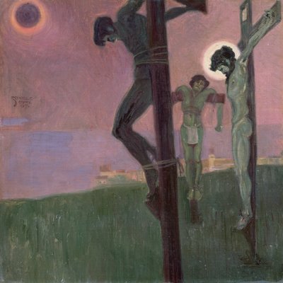 Crucifixión con sol oscurecido de Egon Schiele