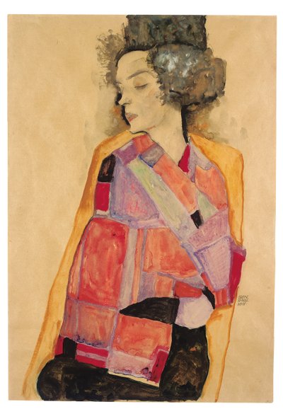 Mujer soñando de Egon Schiele