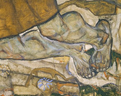 Entschwebung (Die Blinden III), El ciego ... (óleo y acuarela sobre lienzo) de Egon Schiele