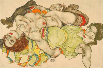 Amantes femeninas de Egon Schiele