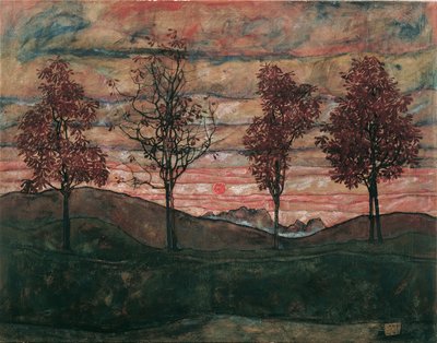 Cuatro Árboles, 1917 de Egon Schiele