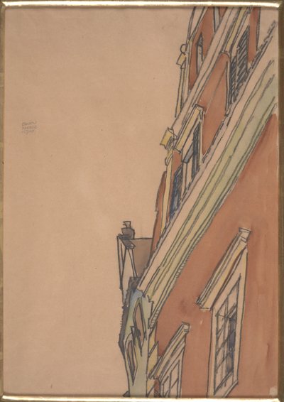 Vista Frontal de un Edificio: Casa Krumau de Egon Schiele