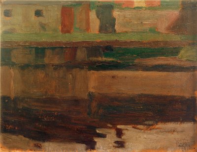 Casas en el río I de Egon Schiele