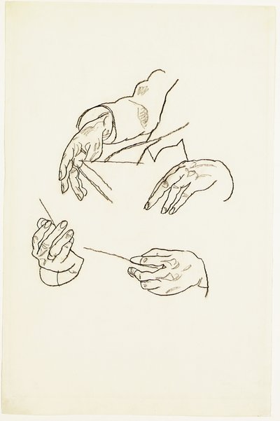 Manos, estudios para un retrato del Dr. Hugo Koller de Egon Schiele