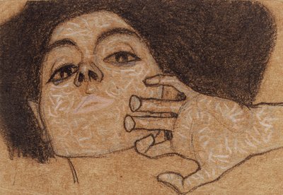 Cabeza de una mujer, c.1907-8 de Egon Schiele
