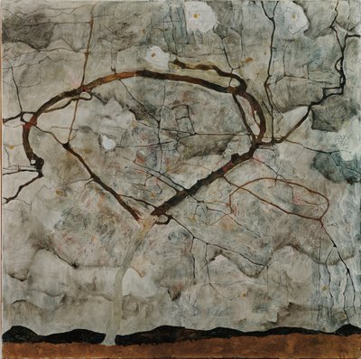 Árbol de otoño en aire agitado (Árbol de invierno) de Egon Schiele