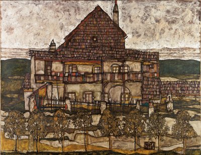 Casa con techo de tejas (Casa antigua II) - Schiele, Egon (1890-1918) - 1911 - Óleo sobre lienzo - 110x140 - Museo Leopold, Viena de Egon Schiele