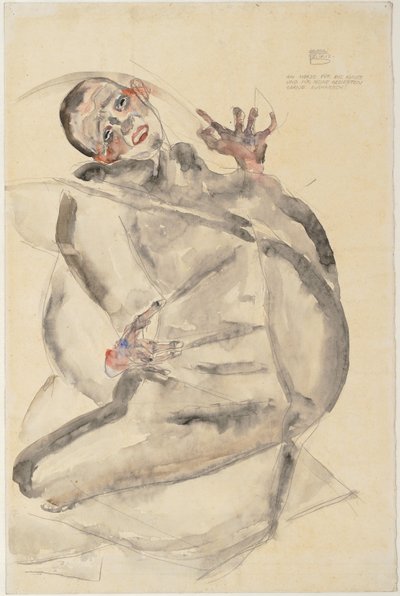 Gustosamente soportaré por el arte y mis seres queridos, 1912 de Egon Schiele
