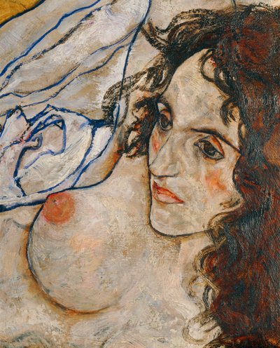 Liegende Frau (óleo sobre lienzo) de Egon Schiele