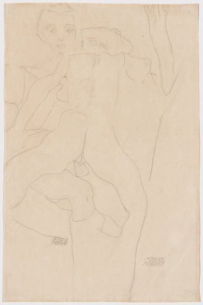 Amantes, 1911 de Egon Schiele
