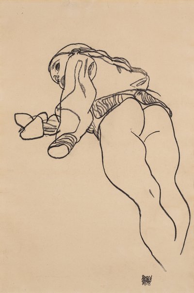 Acostada de Egon Schiele