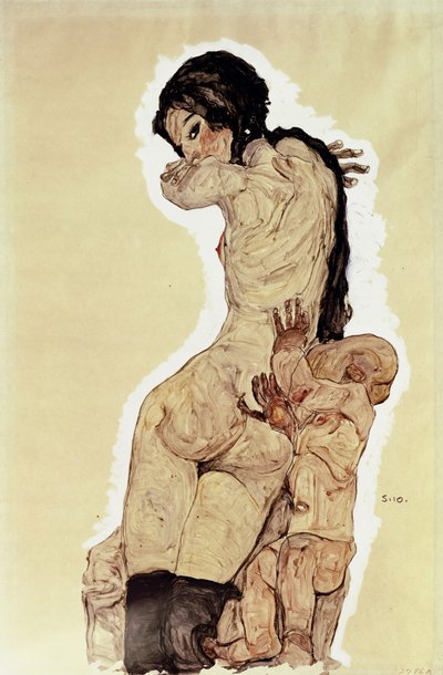 Madre e hijo, 1910 de Egon Schiele