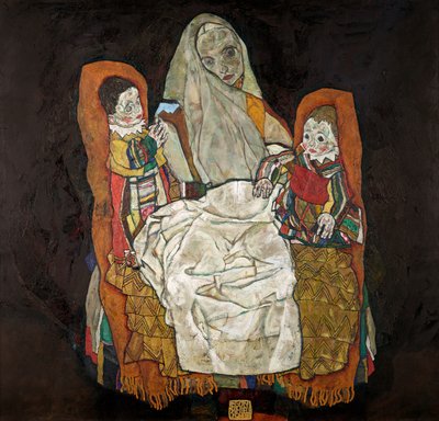 madre con dos hijos III de Egon Schiele