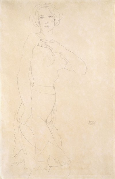 Chica desnuda de Egon Schiele