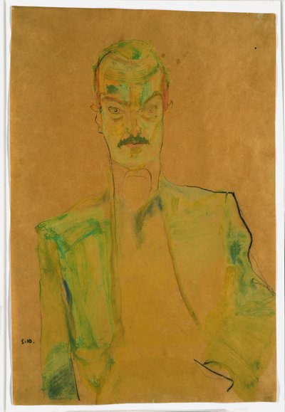 Desnudo sobre tela de colores, 1911 de Egon Schiele