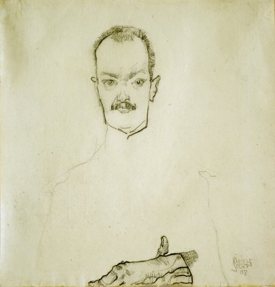 Retrato de Arthur Roessler, 1910 de Egon Schiele