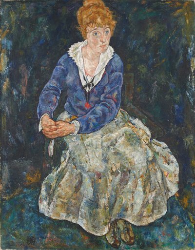Retrato de Edith Schiele, esposa del artista, 1918 de Egon Schiele