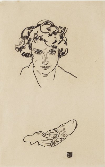 Retrato de una niña, 1917 de Egon Schiele