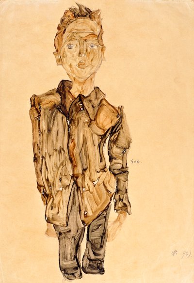 Retrato de un joven, 1910 de Egon Schiele