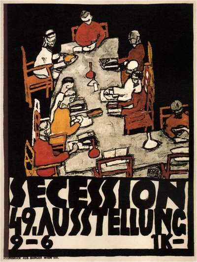 Cartel para la 49ª Exposición de la Secesión de Viena, 1918 de Egon Schiele