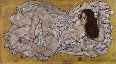 Mujer reclinada, 1917 de Egon Schiele