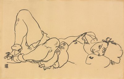 Mujer reclinada, 1918 de Egon Schiele
