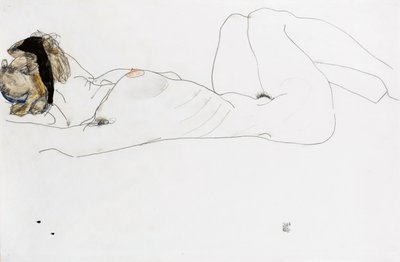 Desnudo Femenino Reclinado de Egon Schiele