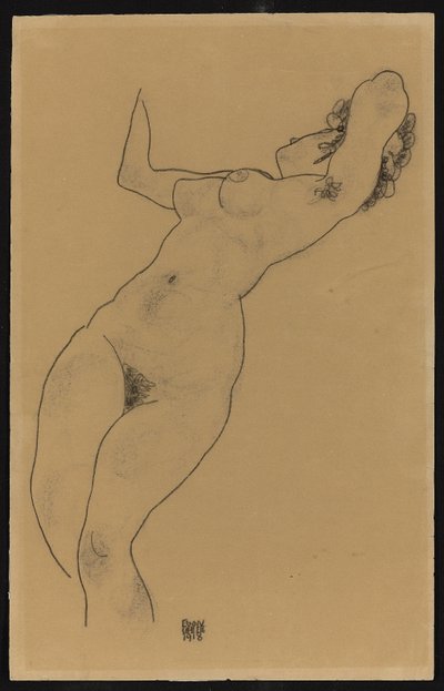 Desnudo reclinado, 1918 de Egon Schiele
