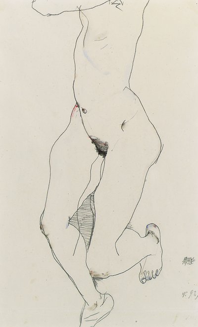 Mujer corriendo, 1913 de Egon Schiele