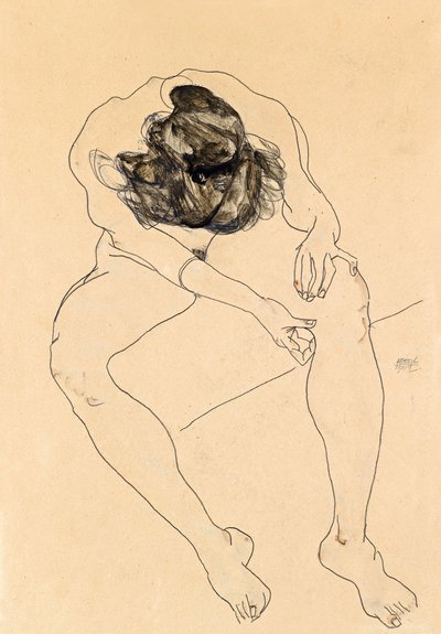 Desnudo femenino sentado, 1912 de Egon Schiele