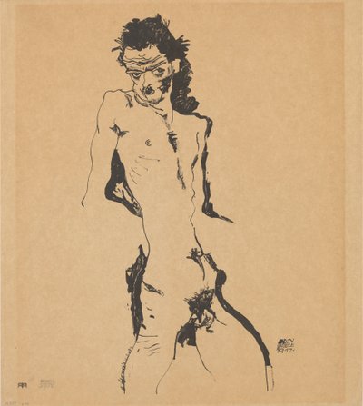 Autorretrato, 1912 de Egon Schiele
