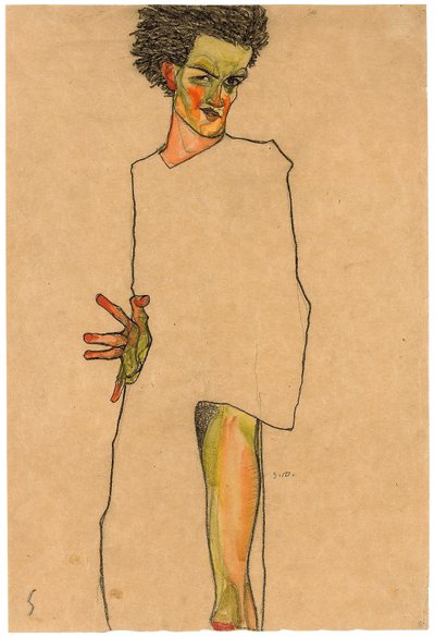 Autorretrato, 1910 de Egon Schiele