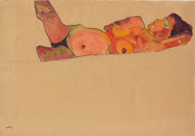 Niña durmiendo, 1910 de Egon Schiele