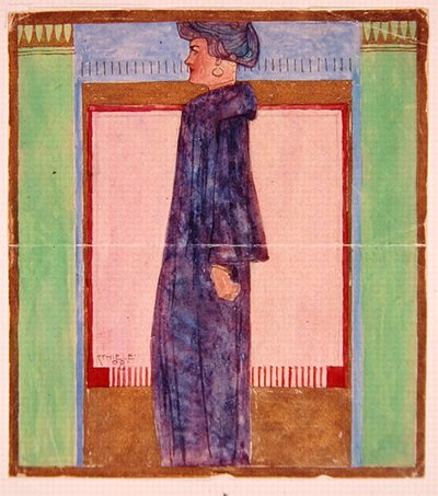Mujer de pie de Egon Schiele
